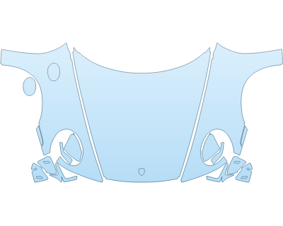 2025 PORSCHE 911 CARRERA T CABRIOLET FULL HOOD FENDERS MIRRORS WRAPPED EDGES WITH SEAMS - PRECUT PPF CLEAR BRA WRAP
