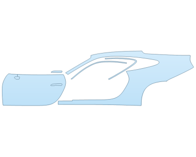 2025 PORSCHE 911 CARRERA T COUPE DRIVER SIDE - PRECUT PPF CLEAR BRA WRAP