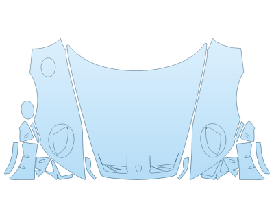 PAINT PROTECTION KIT - 2024 PORSCHE 911 S/T FULL HOOD FENDERS MIRRORS WRAPPED EDGES - PRECUT PPF CLEAR BRA WRAP