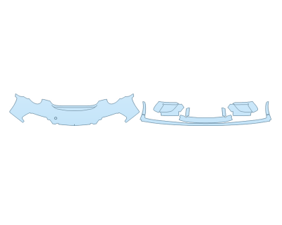 2025 PORSCHE 911 SPEEDSTER BUMPER 30 INCH - PRECUT PPF CLEAR BRA WRAP
