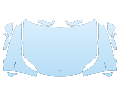 PAINT PROTECTION KIT - 2024 PORSCHE MACAN ELECTRIC 4 FULL HOOD FENDERS MIRRORS WRAPPED EDGES - PRECUT PPF CLEAR BRA WRAP