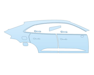 PAINT PROTECTION KIT - 2024 PORSCHE MACAN ELECTRIC 4 PASSENGER SIDE - PRECUT PPF CLEAR BRA WRAP