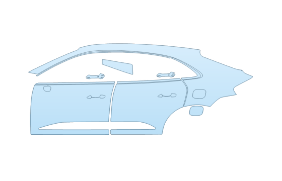 PAINT PROTECTION KIT - 2027 PORSCHE MACAN ELECTRIC 4S DRIVER SIDE - PRECUT PPF CLEAR BRA WRAP
