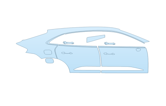 Precut PPF Kit – Clear Bra Paint Protection Film PAINT PROTECTION KIT - 2027 PORSCHE MACAN ELECTRIC 4S PASSENGER SIDE - PRECUT PPF CLEAR BRA WRAP