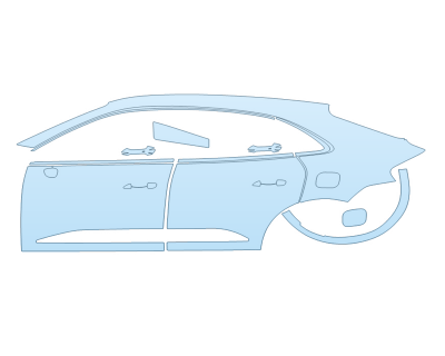 PAINT PROTECTION KIT - 2024 PORSCHE MACAN ELECTRIC TURBO DRIVER SIDE - PRECUT PPF CLEAR BRA WRAP