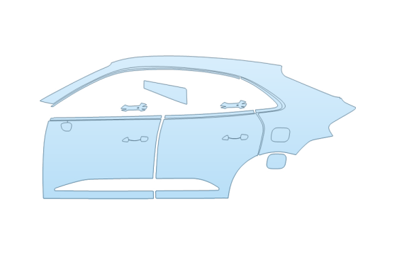 Precut PPF Kit – Clear Bra Paint Protection Film PAINT PROTECTION KIT - 2027 PORSCHE MACAN ELECTRIC TURBO DRIVER SIDE - PRECUT PPF CLEAR BRA WRAP