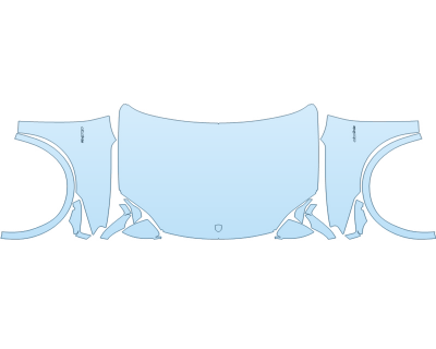 PAINT PROTECTION KIT - 2024 PORSCHE MACAN ELECTRIC TURBO FULL HOOD FENDERS MIRRORS WRAPPED EDGES - PRECUT PPF CLEAR BRA WRAP