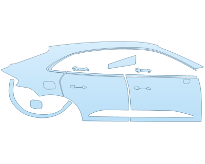 PAINT PROTECTION KIT - 2024 PORSCHE MACAN ELECTRIC TURBO PASSENGER SIDE - PRECUT PPF CLEAR BRA WRAP