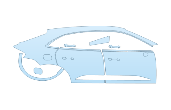 PAINT PROTECTION KIT - 2027 PORSCHE MACAN ELECTRIC TURBO PASSENGER SIDE - PRECUT PPF CLEAR BRA WRAP