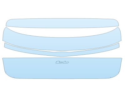 PAINT PROTECTION KIT - 2024 PORSCHE MACAN ELECTRIC TURBO REAR HATCH W/EMBLEMS - PRECUT PPF CLEAR BRA WRAP