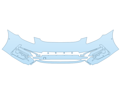 PAINT PROTECTION KIT - 2025 PORSCHE PANAMERA GTS BUMPER WITH PARKING SENSORS - PRECUT PPF CLEAR BRA WRAP