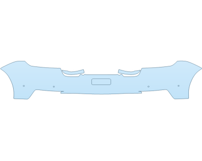 PAINT PROTECTION KIT - 2025 PORSCHE PANAMERA TURBO S E-HYBRID REAR BUMPER WITH PARKING SENSORS - PRECUT PPF CLEAR BRA WRAP