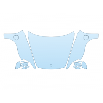 PAINT PROTECTION KIT - 2024 PORSCHE TAYCAN 4S FULL HOOD FENDERS MIRRORS WRAPPED EDGES - PRECUT PPF CLEAR BRA WRAP