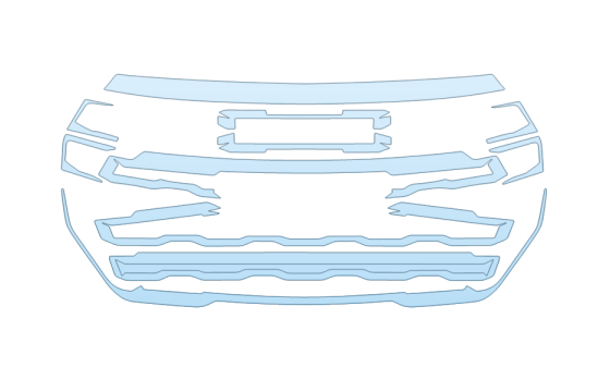 PAINT PROTECTION KIT - 2027 GMC ACADIA AT4 GRILL - PRECUT PPF CLEAR BRA WRAP