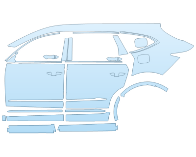 PAINT PROTECTION KIT - 2025 ACURA MDX ADVANCE PACKAGE DRIVER SIDE - PRECUT PPF CLEAR BRA WRAP