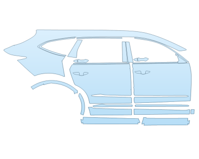 PAINT PROTECTION KIT - 2025 ACURA MDX ADVANCE PACKAGE PASSENGER SIDE - PRECUT PPF CLEAR BRA WRAP