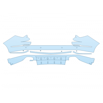 PAINT PROTECTION KIT - 2025 ACURA MDX BASE REAR BUMPER WITH PARKING SENSORS - PRECUT PPF CLEAR BRA WRAP