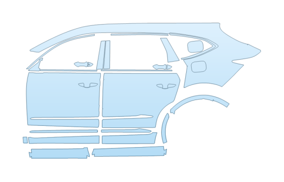 PAINT PROTECTION KIT - 2027 ACURA MDX TYPE S DRIVER SIDE - PRECUT PPF CLEAR BRA WRAP