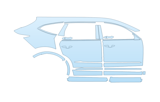 Precut PPF Kit – Clear Bra Paint Protection Film PAINT PROTECTION KIT - 2027 ACURA MDX TYPE S ADVANCE PASSENGER SIDE - PRECUT PPF CLEAR BRA WRAP