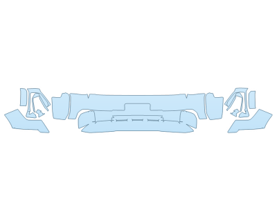 2025 GMC SIERRA 2500 HD AT4 BUMPER PLATE CUT OUT - PRECUT PPF CLEAR BRA WRAP