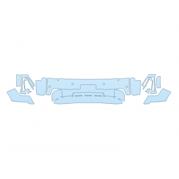 2025 GMC SIERRA 2500 HD AT4 BUMPER WITH PARKING SENSORS PLATE CUT OUT - PRECUT PPF CLEAR BRA WRAP