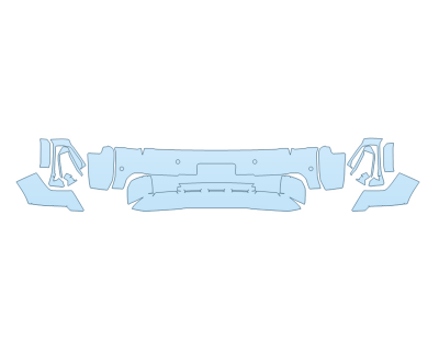 2025 GMC SIERRA 2500 HD AT4 BUMPER WITH PARKING SENSORS PLATE CUT OUT - PRECUT PPF CLEAR BRA WRAP