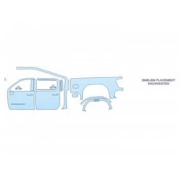 2025 GMC SIERRA 2500 HD DENALI DRIVER SIDE CREW CAB STANDARD BED - PRECUT PPF CLEAR BRA WRAP