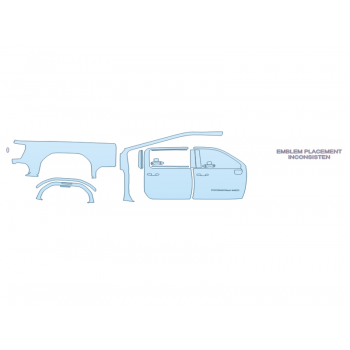 2025 GMC SIERRA 2500 HD DENALI PASSENGER SIDE CREW CAB STANDARD BED - PRECUT PPF CLEAR BRA WRAP