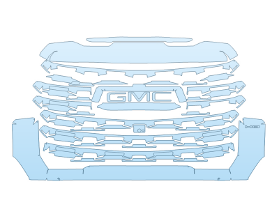 2025 GMC SIERRA 2500 HD DENALI GRILL - PRECUT PPF CLEAR BRA WRAP