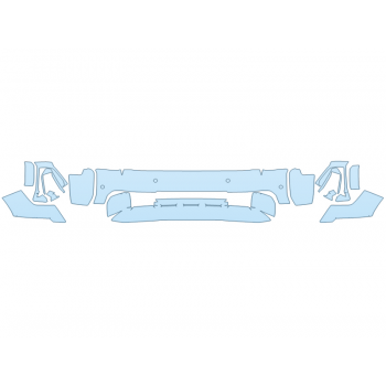 2025 GMC SIERRA 2500 HD PRO BUMPER WITH PARKING SENSORS - PRECUT PPF CLEAR BRA WRAP
