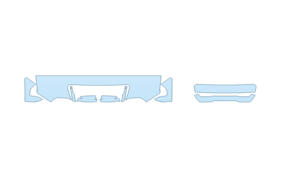 2027 GMC SIERRA 2500 HD PRO HOOD FENDERS MIRRORS 18 INCH WRAPPED EDGES - PRECUT PPF CLEAR BRA WRAP
