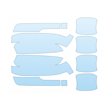 2025 GMC SIERRA 2500 HD SLT MIRRORS and DOOR CUPS - PRECUT PPF CLEAR BRA WRAP