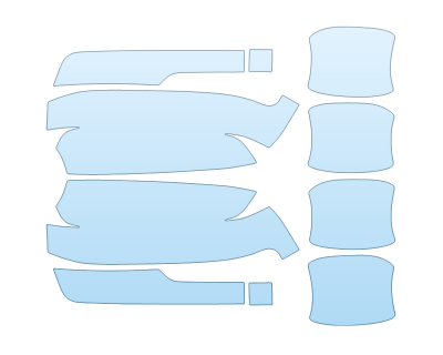 2025 GMC SIERRA 2500 HD SLT MIRRORS and DOOR CUPS - PRECUT PPF CLEAR BRA WRAP
