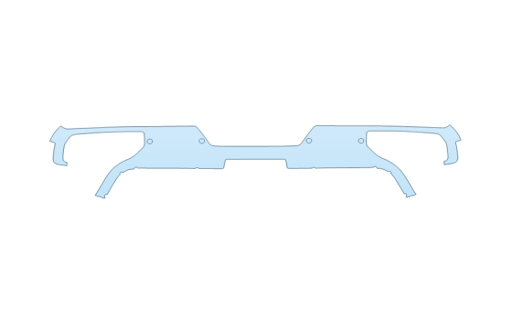 Precut PPF Kit – Clear Bra Paint Protection Film 2027 GMC SIERRA 3500 HD AT4 REAR BUMPER WITH PARKING SENSORS - PRECUT PPF CLEAR BRA WRAP