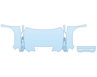 PAINT PROTECTION KIT - 2024 GMC SIERRA 3500 HD AT4X FULL HOOD FENDERS MIRRORS WRAPPED EDGES W/O FLARES - PRECUT PPF CLEAR BRA WRAP