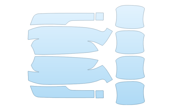 Precut PPF Kit – Clear Bra Paint Protection Film 2027 GMC SIERRA 3500 HD AT4X MIRRORS and DOOR CUPS - PRECUT PPF CLEAR BRA WRAP