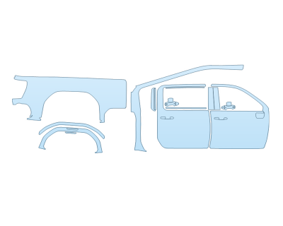 PAINT PROTECTION KIT - 2024 GMC SIERRA 3500 HD AT4X PASSENGER SIDE - PRECUT PPF CLEAR BRA WRAP