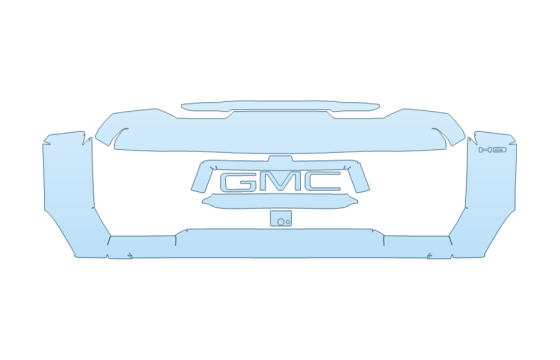 2027 GMC SIERRA 3500 HD AT4X GRILL - PRECUT PPF CLEAR BRA WRAP