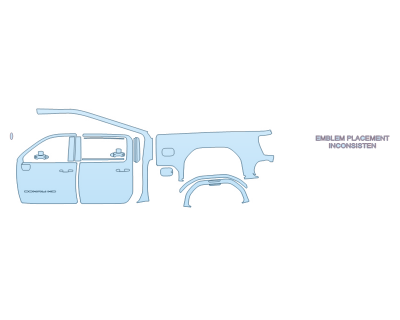 PAINT PROTECTION KIT - 2024 GMC SIERRA 3500 HD DENALI DRIVER SIDE CREW CAB STANDARD BED - PRECUT PPF CLEAR BRA WRAP