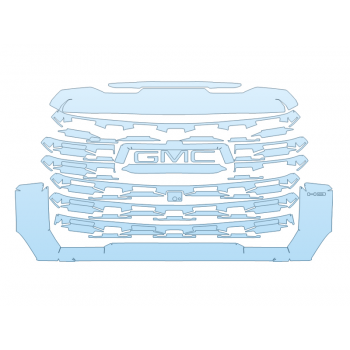 PAINT PROTECTION KIT - 2024 GMC SIERRA 3500 HD DENALI GRILL - PRECUT PPF CLEAR BRA WRAP