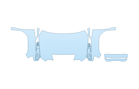 2027 GMC SIERRA 3500 HD DENALI ULTIMATE FULL HOOD FENDERS MIRRORS WRAPPED EDGES W/O FLARES - PRECUT PPF CLEAR BRA WRAP