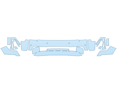 Precut PPF Kit – Clear Bra Paint Protection Film PAINT PROTECTION KIT - 2024 GMC SIERRA 3500 HD PRO BUMPER WITH PARKING SENSORS - PRECUT PPF CLEAR BRA WRAP