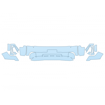 PAINT PROTECTION KIT - 2024 GMC SIERRA 3500 HD SLT BUMPER PLATE CUT OUT - PRECUT PPF CLEAR BRA WRAP