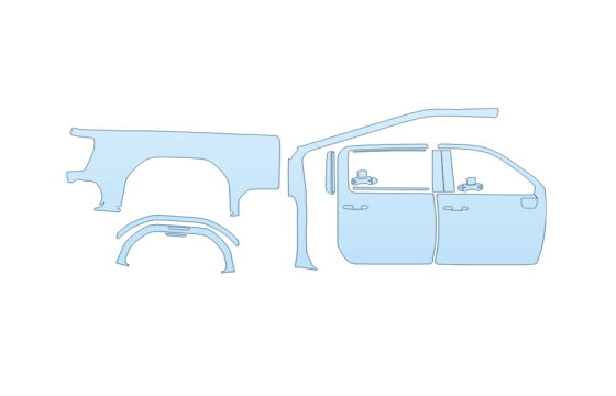 Precut PPF Kit – Clear Bra Paint Protection Film 2027 GMC SIERRA 3500 HD SLT PASSENGER SIDE - PRECUT PPF CLEAR BRA WRAP
