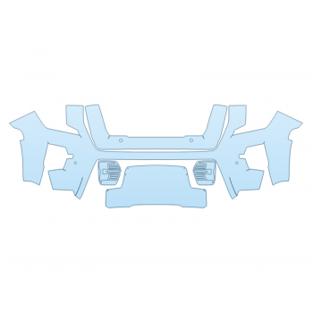 PAINT PROTECTION KIT - 2024 GMC YUKON AT4 BUMPER WITH PARKING SENSORS - PRECUT PPF CLEAR BRA WRAP