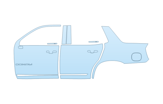 Precut PPF Kit – Clear Bra Paint Protection Film PAINT PROTECTION KIT - 2027 GMC YUKON DENALI DRIVER SIDE - PRECUT PPF CLEAR BRA WRAP