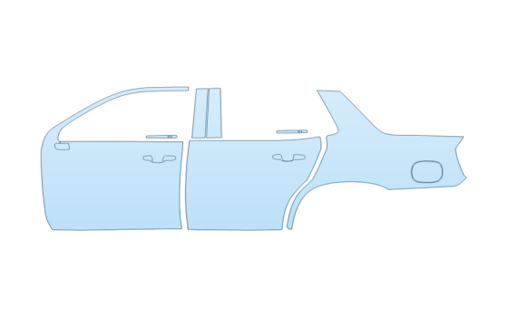 PAINT PROTECTION KIT - 2027 GMC YUKON SLE DRIVER SIDE - PRECUT PPF CLEAR BRA WRAP
