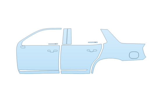 PAINT PROTECTION KIT - 2027 GMC YUKON SLT DRIVER SIDE - PRECUT PPF CLEAR BRA WRAP