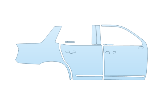Precut PPF Kit – Clear Bra Paint Protection Film PAINT PROTECTION KIT - 2027 GMC YUKON SLT PASSENGER SIDE - PRECUT PPF CLEAR BRA WRAP