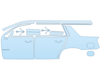 PAINT PROTECTION KIT - 2025 CHEVROLET TAHOE HIGH COUNTRY FULL DRIVER SIDE - PRECUT PPF CLEAR BRA WRAP